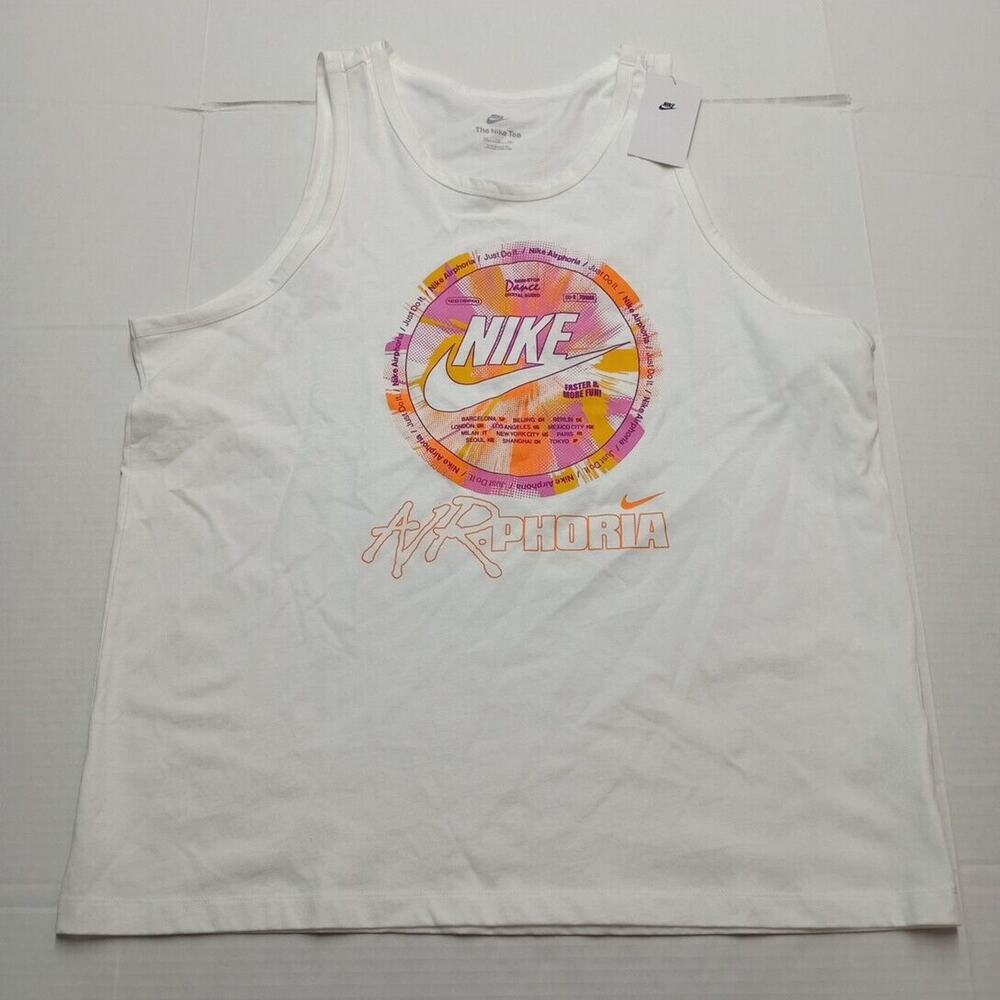 Nike Sportswear Air-phoria Tank Top Men's 2XL XXL White 100% Cotton FV3726-100